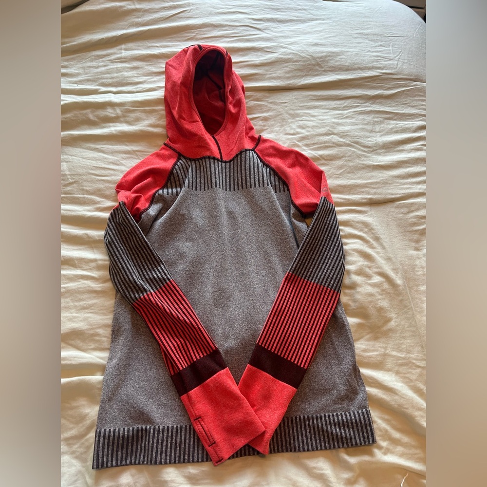 GAP Red and Black Hooded Sweatshirt